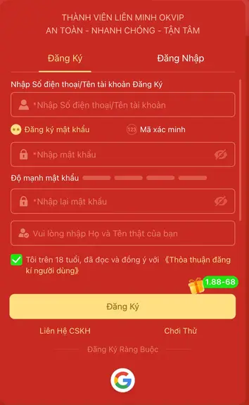 Đăng Ký 68WI – Bắt Đầu Trải Nghiệm Nhanh Chóng